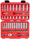TEKTON 3/8 Inch Drive 12-Point Socket and Ratchet Set, 46-Piece | SKT15302 by TEKTON