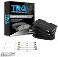 TRQ Front Brake Pads Ceramic Hardware Wear Sensor