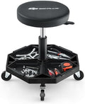 Goplus Mechanic Stool with Wheels, Magnetic Tool Tray, 330LBS Capacity by Goplus