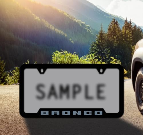 Ford Bronco UV Printed License Plate Frame - Area 51 (Blue/Grey)