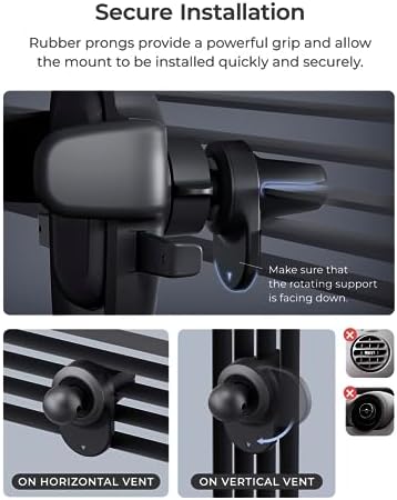iOttie Easy One Touch Advanced Air Vent Car Phone Mount - Universal Cell Phone Holder for iPhone, Google, Samsung, Moto, LG, and All Other Smartphones