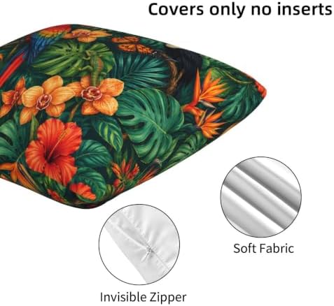 Tropical Plants Throw Pillow Covers 18x18 inch Set of 2 - Image 5