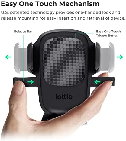 iOttie Easy One Touch Signature Dashboard & Windshield Universal Car Mount Phone Holder Desk Stand with Suction Cup Base and Telescopic Arm for iPhone, Samsung, Google, More Smartphones