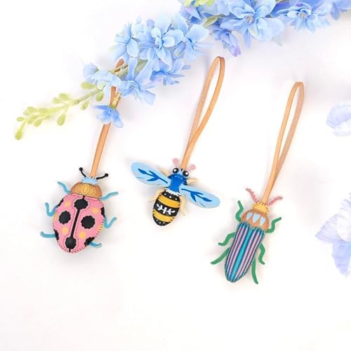 Insects Leather Bag Charm - Unique Purse Charm Keychain for Backpacks