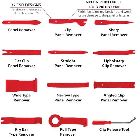 Performance Tool W1760 12-Piece Automotive Trim Removal Kit in Jar - Image 2