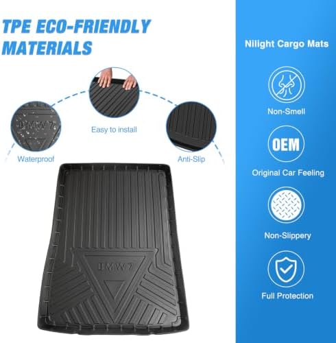 Nilight Cargo Mat for BMW 7 Series 740i 750i 750li xDrive 2016-2022