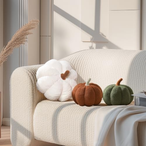 3Pcs Plush Pumpkin Pillow, Pumpkin Throw Pillows For Fall Halloween Decora - Image 6