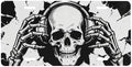 Skull Music Front License Plate 6" * 12" for Women