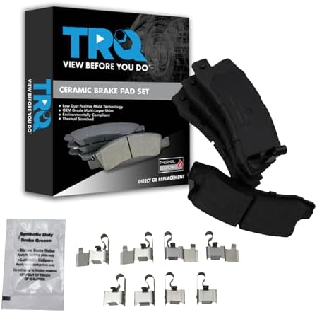 TRQ Rear Brake Pads Ceramic Hardware