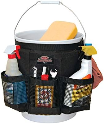 Bucket Boss Auto Boss Wash Boss Organizer for a 5 Gallon Bucket, with Fast-Drying, Exterior Mesh Pockets for Car Supplies, Allowing for Soap and Water in the Bucket, in Black, AB30060 - Image 4