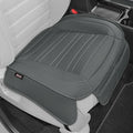 Motor Trend Gray Faux Leather 1-Piece Padded Car Seat Protector with Storage Pockets, Premium Interior Front Seat Cover for Cars Truck SUV Auto