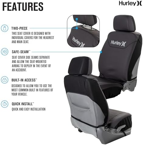 Hurley One and Only - Low Back Seat Cover Off-Black/Black