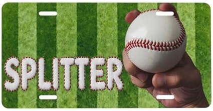Baseball Splitter Front License Plate 6" * 12" for Women
