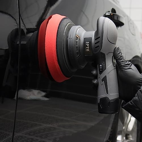 Cordless Car Buffer Polisher, SPTA Polisher with 2Pcs 12V Lithium Rechargeable Battery Brushless Polisher with Variable Speed, Portable Polisher with Polishing Pads Kit For Waxing - Image 6