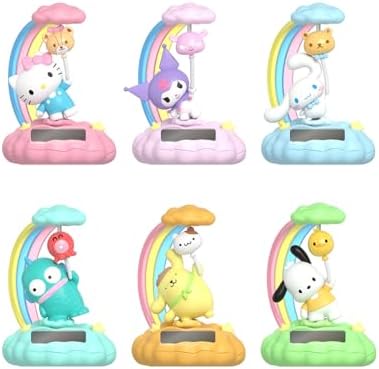 Sanrio Blind Box Light Up Absorption Movable Swing Toy Hello Kitty Kuromi Cinnamoroll Pochacco Hangyodon Pompompurin Balloon Adventure for Home Car Decor Birthday Gifts, Whole Set, 6PCS - Image 7