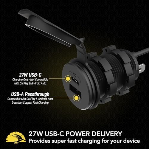 Scosche PowerVolt Dash Port 27W USB-C Car Charger with Data Pass-Through