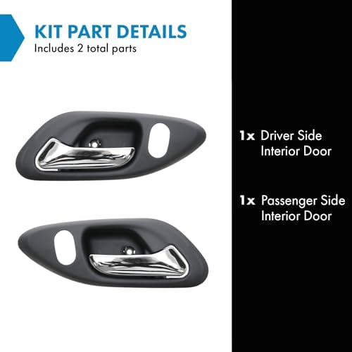 TRQ Left & Right Interior Door Handle Set 2 Piece Driver & Passenger Side
