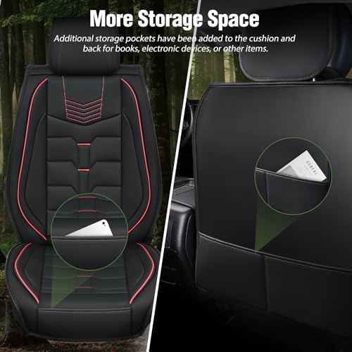 Nilight Car Seat Covers Front Seat Compatible with 2005-2024 Toyota Tacoma