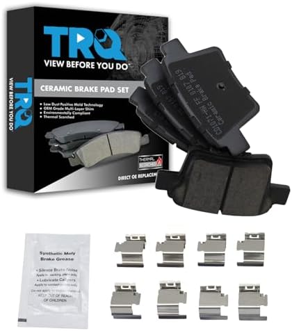 TRQ Rear Brake Pads Ceramic Hardware