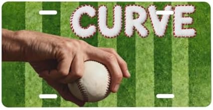 Baseball Curve Front License Plate 6" * 12" for Women