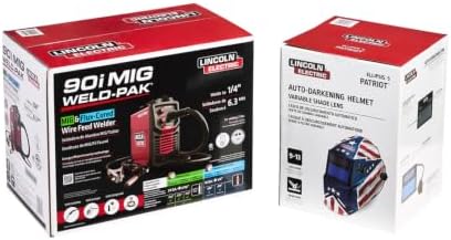 Lincoln Electric Weld-Pak 90i MIG MIG/Flux-Cored Wire Feeder Welder and Patriot Auto Darkening, Variable Shade Welding Helmet Combo Pack, K5387-10 - Image 7