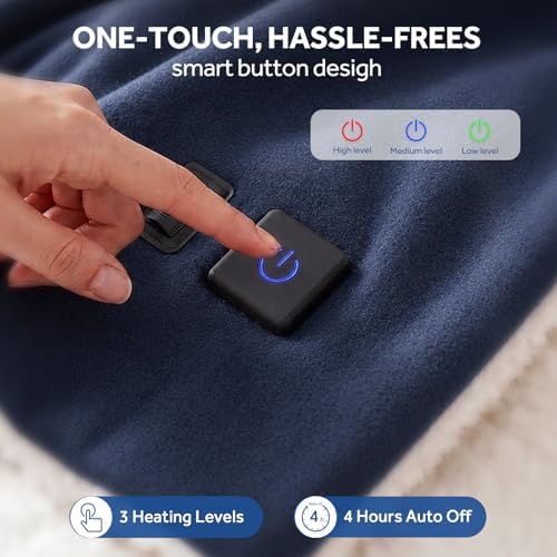 Sealy 12-Volt Electric Portable Heated Car Blanket, 59"x43", Navy