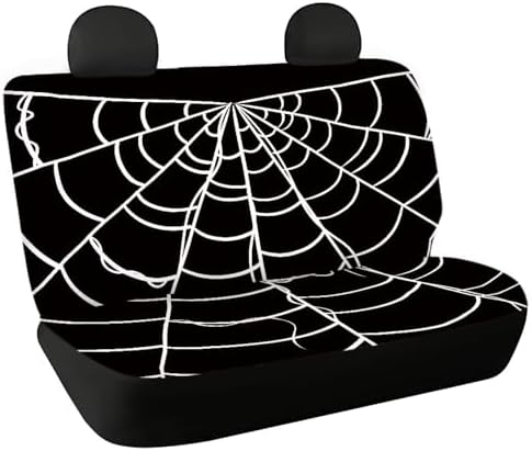Spider Web Car Rear Seat Covers,Auto Back Seat Protector Decoration Non-Slip Mat Flat Cloth Vehicles Rear Bench Cover for Women Men