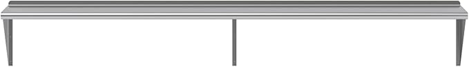 AmGood 96" Long X 18" Deep Stainless Steel Wall Shelf | NSF Certified | - Image 4