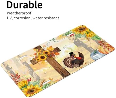 Thanksgiving Turkey Autumn Front License Plate 6" * 12" for Women