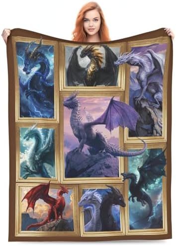 Dragon Blanket for Boys Men Dragons Throw Blanket for Kids Adults Ultra Soft Cozy Fleece Decor Blanket for Lovers Couch Sofa Bed 60"X80" - Image 2