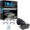 TRQ Front Brake Pads Ceramic Hardware Wear Sensor