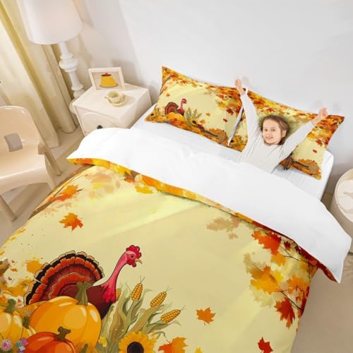 Feelyou Autumn Duvet Cover Twin Size for Kids Boys Girls - Image 5