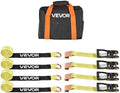 VEVOR Wheel Chock Tie-Down Kit, Tire-Style Motorcycle Tie-Down System, Car Kit with Flat Hook, Break Strength 10009 lbs & Working Load 3333 lbs Trailer Strap for ATVs, SUVs, Trailers