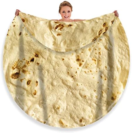 Moonysweet Tortilla Blanket for Adults & Kids - Double Sided Funny Realistic Throw Blanket, 71 Inches by MoonysweetHome