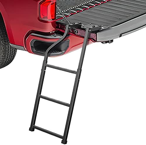 Nilight Foldable Truck Tailgate Ladder for Pickup with Step Grip Plates
