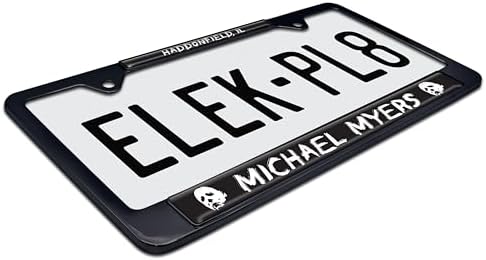 Elektroplate Michael Myers Haddonfield Halloween License Plate Frame Black