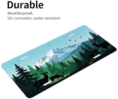 Mountain Forest Elk Front License Plate 6" * 12" for Women