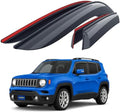 Goodyear Shatterproof Side Window Deflectors for Jeep Renegade 2015-2023, Tape-on Rain Guards, Window Visors for Cars, Vent Deflector, Vent Visor, Car Accessories, 4 pcs- GY008654