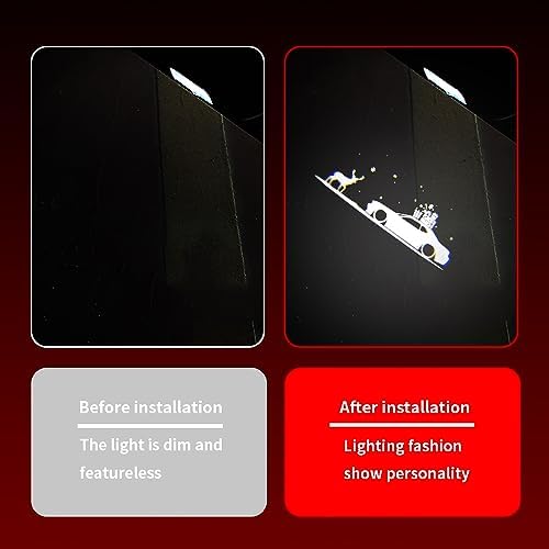 2 PCS Car Door Logo Lights Compatible for Challenger 2015-present Courtesy LED Ghost Shadow Light Projector Lamps Accessories (Deer)