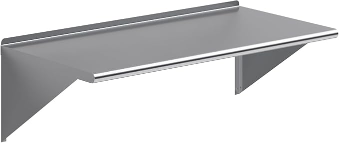 AmGood 48" Long X 24" Deep Stainless Steel Wall Shelf | NSF Certified | by AmGood