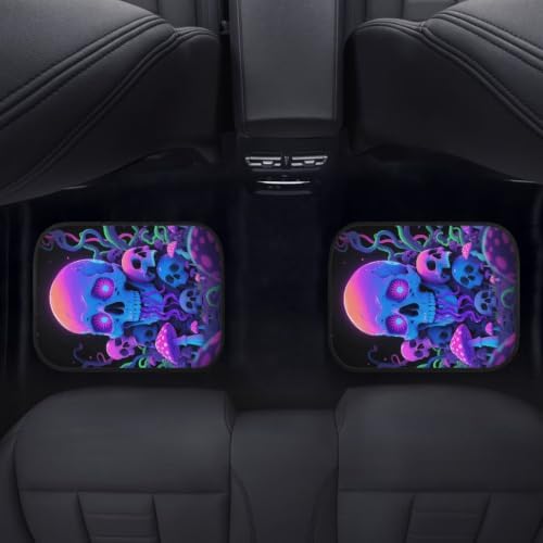 Psychedelic Skull Floor Mats