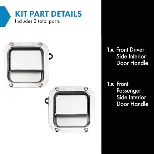 TRQ 2pc Front Interior Inside Door Handle Set LH & RH Sides