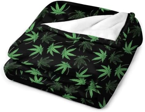 Socira Weed Blanket Throw Blanket Marijuanas Leaf Weed Gifts for Women Men Soft Sofa Throws for Travel Camping Bed Home Decor Car Birthday Gift 50"*60"（130 * 150cm） - Image 3