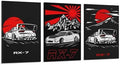 RIUFIN 3pcs JDM Sport Car Posters Rx7 Car Wall Decor Art-Modern Car Wall Art Prints Cool Posters for Boys Room-Bathroom Bedroom Office Canvas Wall Art Ready to Hang 20x30inch(50x75cm) by RIUFIN