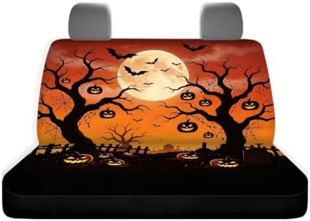 Pumpkin Moon Car Seat Covers Backseat,Cars Accessories Dog Seat Cover for Back Seat Non-Slip Soft Pet Seat Cover for Cars Back Seat,Bench Protective Covers