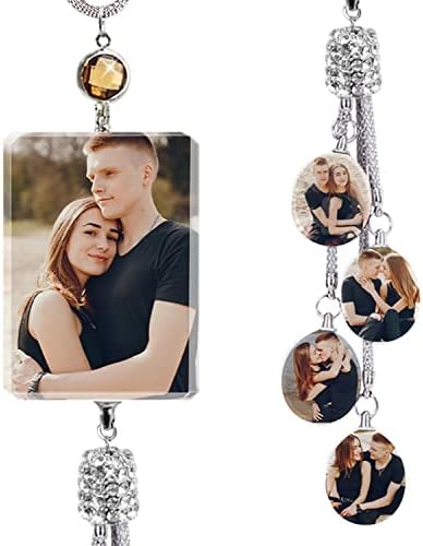 Decorative Pendant Crystal Diamond car Interior Rearview Mirror Pendant Photo Custom Decoration Home Furnishing Thanksgiving Gift by Brocade+Creek