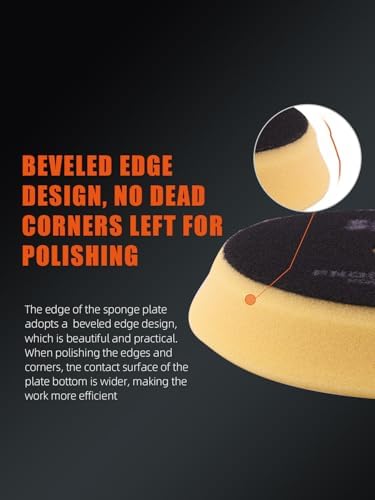 Buffing Polishing Pads, SPTA 6 Inch 150mm Body Repair Polishing Pad Set Made for 6 Inch Backing Plate, 6 Pcs Buffing Pads with Sponge, Wool and Micro-Fiber Pad Set for Car Detailing polishing Buffing - Image 4