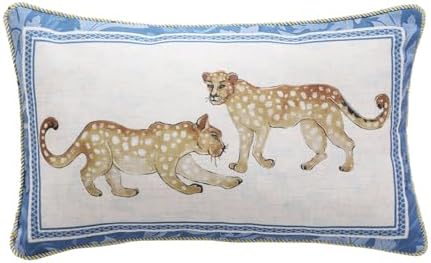 patdrea Designer French Vintage Leopard Printed Pillow Cover,12"x20" by Welcometopatdrea