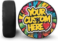 Custom Spare Tire Cover with Camera Hole, Personalized Printing with Your Logo Photo Design Spare Tire Cover for SUV, Truck, Trailer, RV, Camper, Accessories 18" Fits Tire Diameter 33"-34"