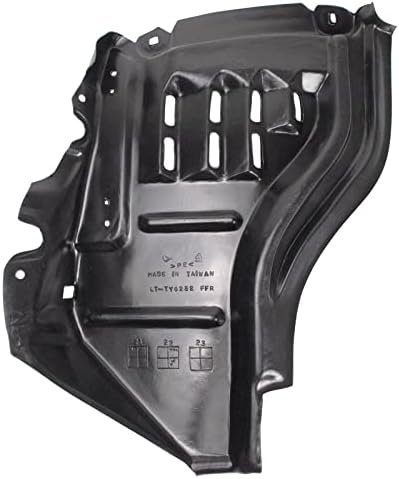 TRQ Front Right Forward Inner Fender Liner Black Passenger Side
